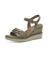 Tamaris Sandale wedge din piele intoarsa - Pled.ro