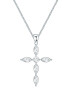 TASSIONI Colier cu pandantiv cruce decorat cu cristale Swarovski - Pled.ro