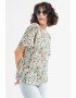 Ted Baker Tricou din amestec de in cu model floral Domela - Pled.ro