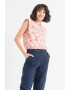 Ted Baker Tricou din amestec de in cu model floral Kashaa - Pled.ro