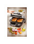 Tefal Gratar electric Supergrill XL 2400 W termostat cu 4 pozitii cronometru detasabil pozitie gratar sau grill deschidere la 180° indicator led Gri - Pled.ro