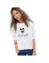 THEICONIC 888113368-Bluza dama alba - f*ck off Mickey Mouse - Pled.ro