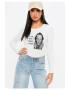 THEICONIC 888113636-Bluza dama alba - Dali - I want CASH - Pled.ro