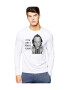 THEICONIC Bluza barbati alba - Dali - I want CASH - Pled.ro