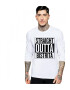 THEICONIC Bluza barbati alba - Straight Outta Bistrita - Pled.ro