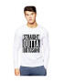 THEICONIC Bluza barbati alba - Straight Outta Botosani - Pled.ro