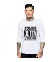 THEICONIC Bluza barbati alba - Straight Outta Covasna - Pled.ro