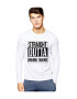 THEICONIC Bluza barbati alba - Straight Outta Drumul Taberei - Pled.ro