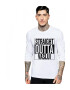 THEICONIC Bluza barbati alba - Straight Outta Vaslui - Pled.ro