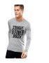 THEICONIC Bluza barbati gri cu text negru - Straight Outta Brasov - Pled.ro