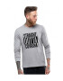 THEICONIC Bluza barbati gri cu text negru - Straight Outta Covasna - Pled.ro