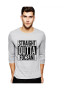 THEICONIC Bluza barbati gri cu text negru - Straight Outta Focsani - Pled.ro