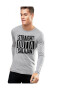 THEICONIC Bluza barbati gri cu text negru - Straight Outta Salajan - Pled.ro