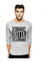 THEICONIC Bluza barbati gri cu text negru - Straight Outta Teleorman - Pled.ro