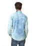 THEICONIC Camasa barbateasca din denim bleu - prespalata - Pled.ro