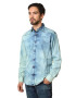 THEICONIC Camasa barbateasca din denim bleu - prespalata - Pled.ro