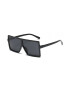 THEICONIC Ochelari de soare Rectangular Plat Supradimensionati Negru - Pled.ro