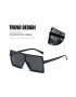 THEICONIC Ochelari de soare Rectangular Plat Supradimensionati Negru - Pled.ro