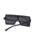 THEICONIC Ochelari de soare Rectangular Plat Supradimensionati Negru - Pled.ro