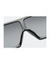 THEICONIC Ochelari de soare Rectangular Plat Supradimensionati Negru - Pled.ro