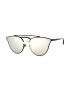 THEICONIC Ochelari de soare Unisex Ochi de Pisica Cat eye Oglinda Argintiu - Negru - Pled.ro