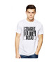 THEICONIC Tricou alb barbati - Straight Outta Buzau - Pled.ro