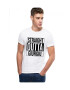 THEICONIC Tricou alb barbati - Straight Outta Giurgiu - Pled.ro