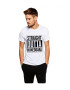 THEICONIC Tricou alb barbati - Straight Outta Hunedoara - Pled.ro