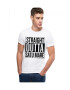 THEICONIC Tricou alb barbati - Straight Outta Satu Mare - Pled.ro