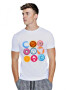 THEICONIC Tricou barbati alb - Circle - Pled.ro