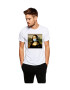 THEICONIC Tricou barbati alb - Mona Lisa in Pandemie - Pled.ro