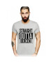 THEICONIC Tricou barbati gri cu text negru - Straight Outta Berceni - Pled.ro