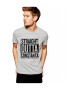 THEICONIC Tricou barbati gri cu text negru - Straight Outta Constanta - Pled.ro