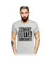 THEICONIC Tricou barbati gri cu text negru - Straight Outta Dorobanti - Pled.ro