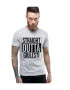 THEICONIC Tricou barbati gri cu text negru - Straight Outta Giulesti - Pled.ro