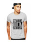 THEICONIC Tricou barbati gri cu text negru - Straight Outta Slobozia - Pled.ro