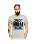 THEICONIC Tricou barbati gri cu text negru - Straight Outta Timisoara - Pled.ro