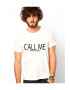 THEICONIC Tricou CALL ME when you leave him - Alb - Pled.ro