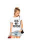 THEICONIC Tricou dama alb Cute But PSYCHO - Pled.ro