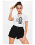 THEICONIC Tricou dama alb - Dali - I want CASH - Pled.ro