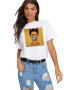 THEICONIC Tricou dama alb - Frida in Pandemie - Pled.ro