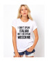 THEICONIC Tricou dama alb - I speak - Pled.ro