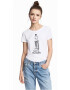 THEICONIC Tricou dama alb - Not a hugger - Pled.ro