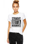 THEICONIC Tricou dama alb - Straight Outta Maramures - Pled.ro