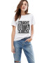 THEICONIC Tricou dama alb - Straight Outta Slobozia - Pled.ro