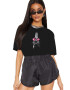 THEICONIC Tricou dama negru - Bunny Fashion - Pled.ro