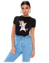 THEICONIC Tricou dama negru - Cool Unicorn - Pled.ro