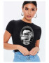 THEICONIC Tricou dama negru - Dali - The Watcher - Pled.ro