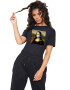 THEICONIC Tricou dama negru - Mona Lisa in Pandemie - Pled.ro