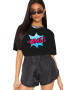 THEICONIC Tricou dama negru - OMG - Pled.ro